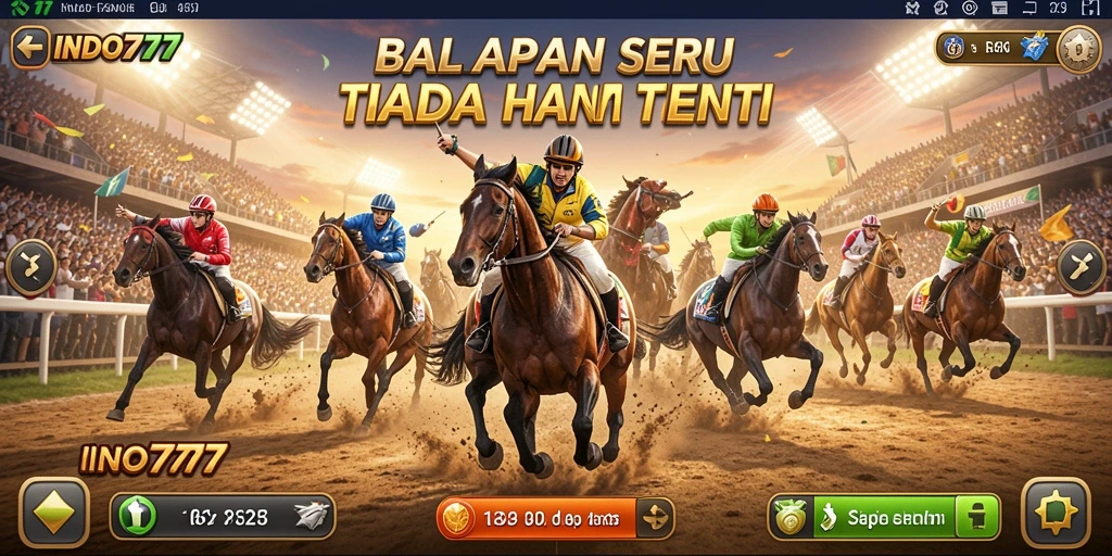 Screenshot gameplay INDO777 menampilkan aksi balapan yang menegangkan.