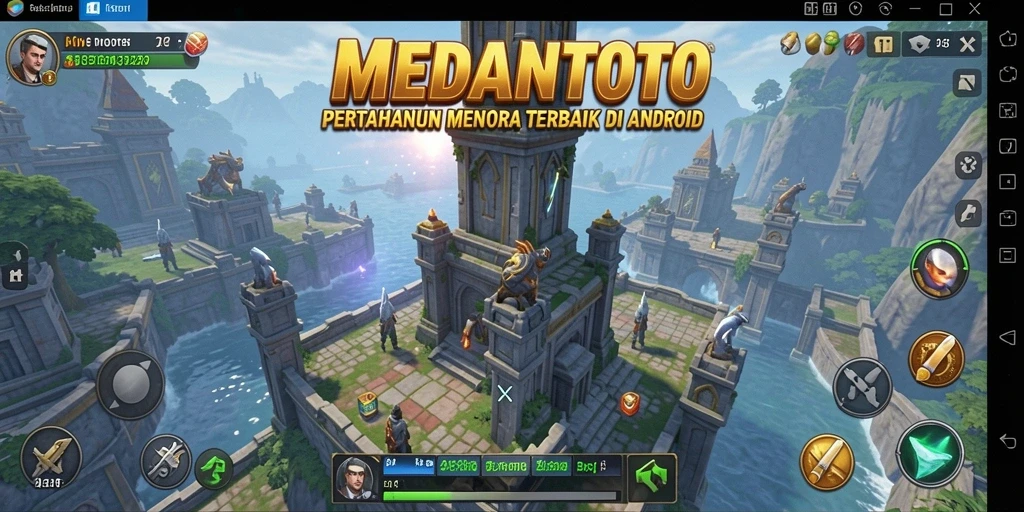 Tampilan gameplay MEDANTOTO menara pertahanan yang mendebarkan.