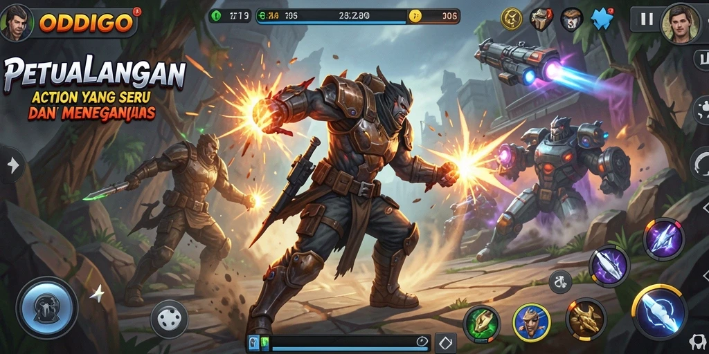 Tampilan menarik dari gameplay ODDIGO dalam aksi