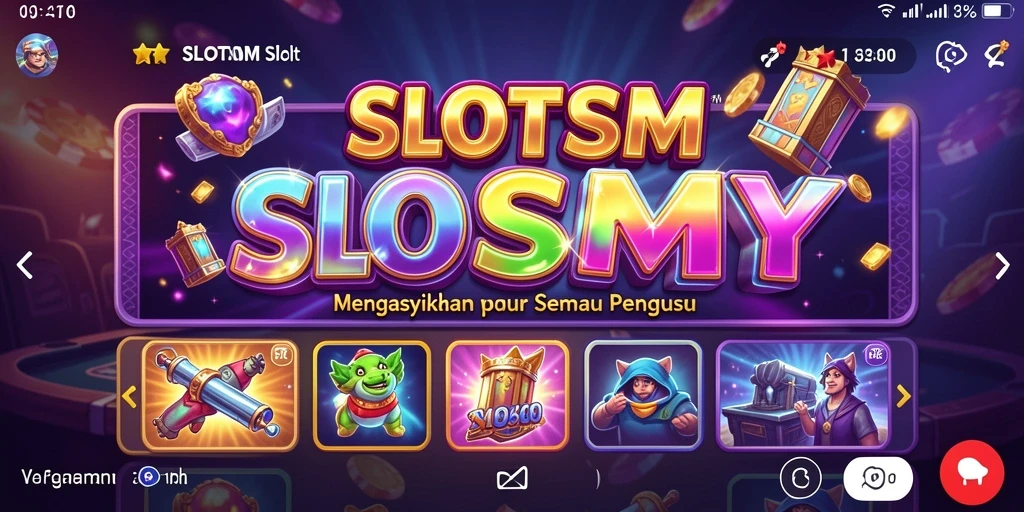 Tampilan gameplay seru di SLOTSMY dengan mesin Slot yang beragam.