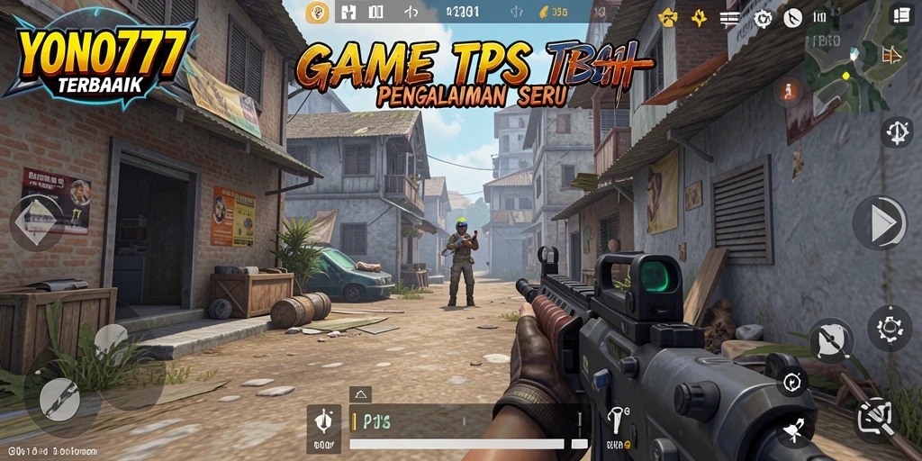 Tampilan gameplay YONO777 yang mendebarkan di arena TPS.